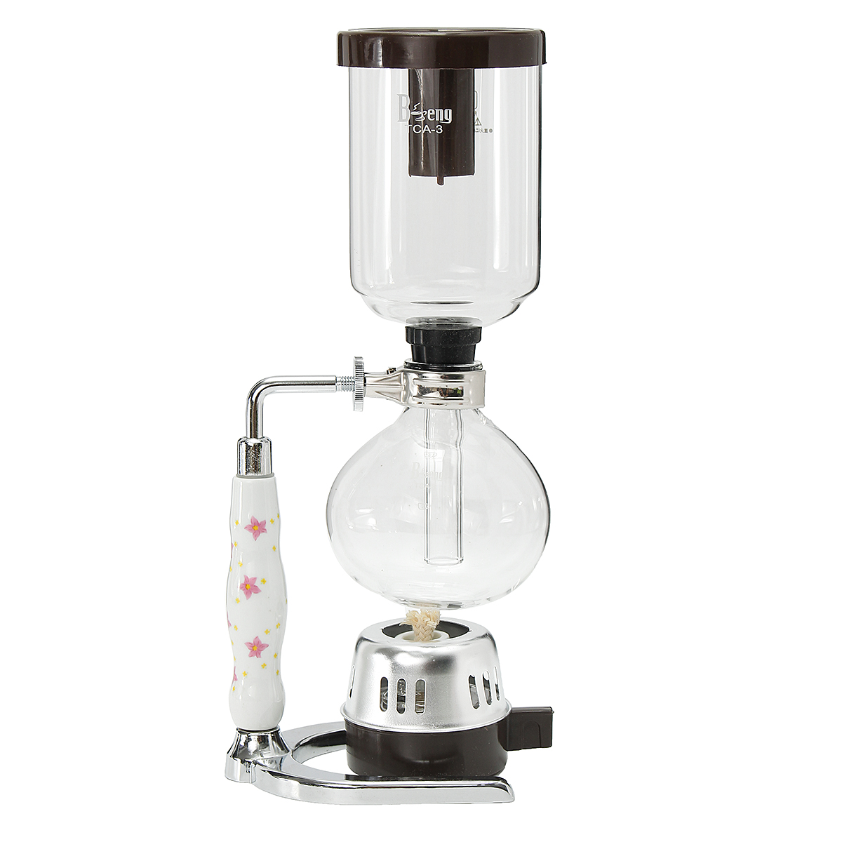 3 Cups Glass Syphon Coffee Maker Machine Brewer Siphon Vacuum Pot Filter Bottle eBay