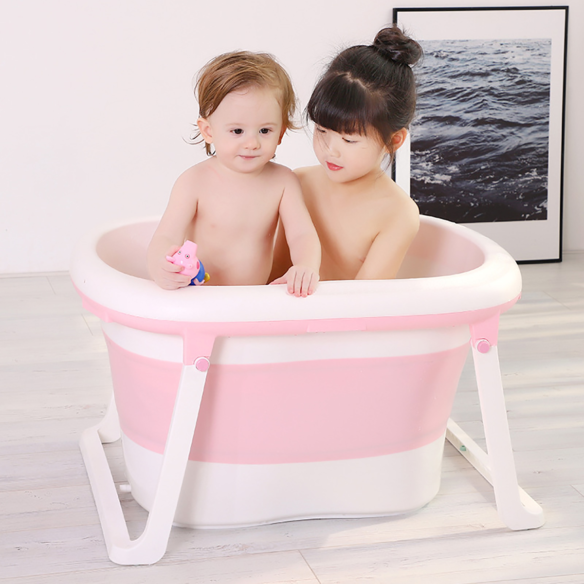 Baby Tub Children Folding Baby Infant Newborn Supplies Portable Bathtub