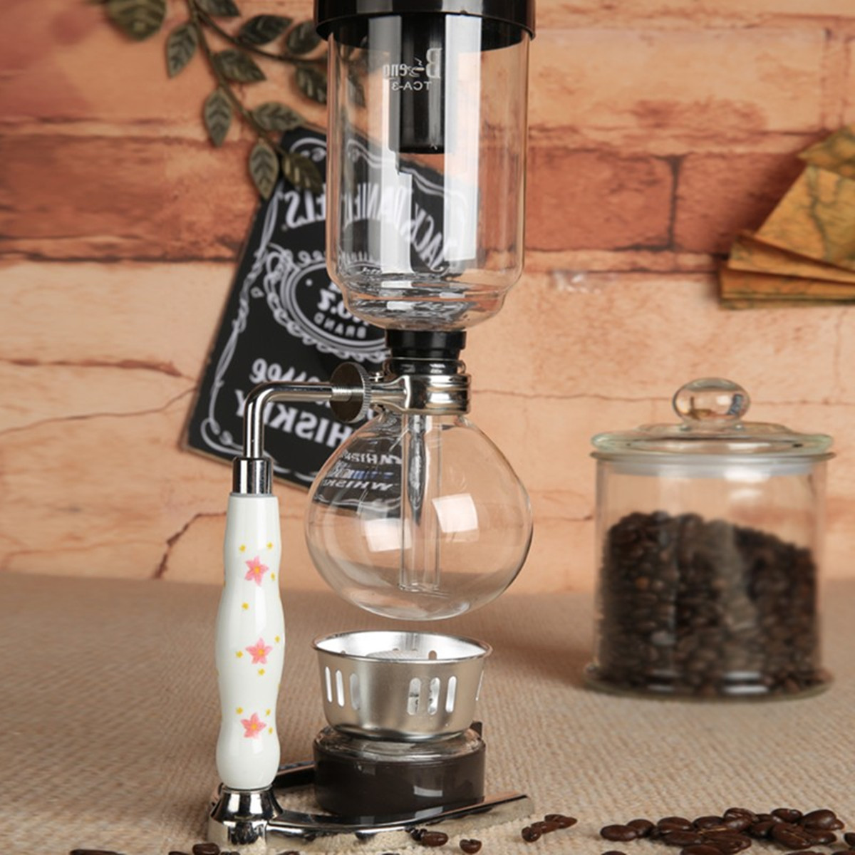 3 Cups Glass Syphon Coffee Maker Machine Brewer Siphon Vacuum Pot Filter Bottle eBay