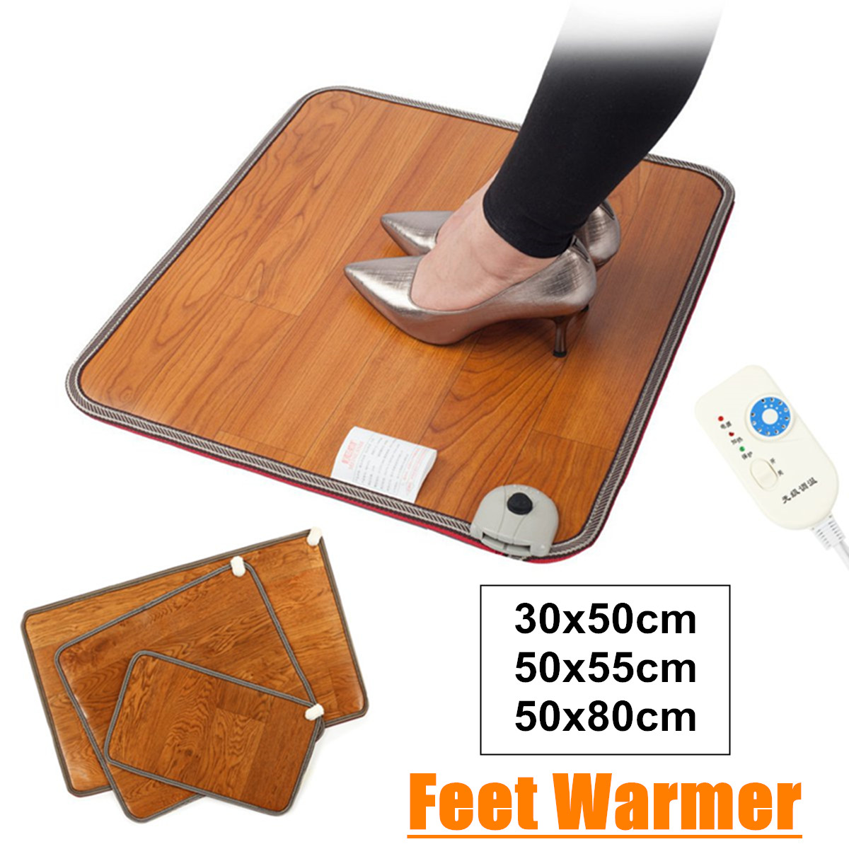 Waterproof Winter Electric Foot Feet Warmer Heated Floor Carpet