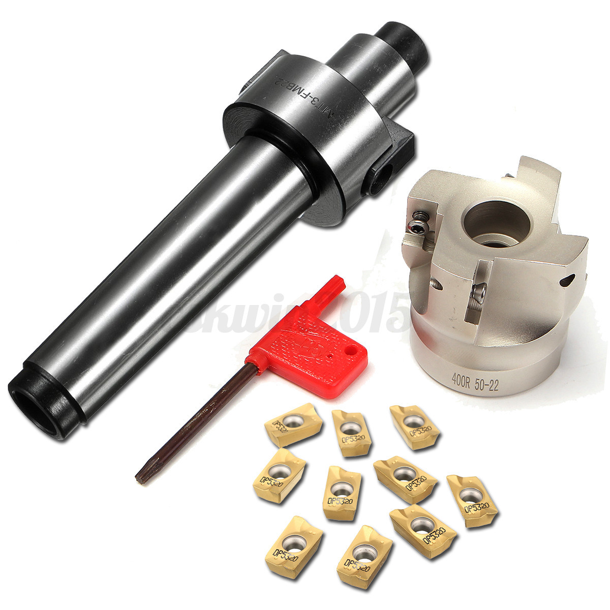 MT3-FMB22-M12 Shank 400R 50-22 Face Milling CNC Cutter 10x APMT1604 Inserts C#