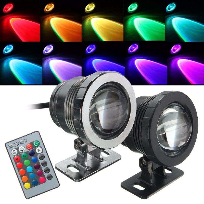 LED Teichstrahler Gartenstrahler mit Erdspieß IP68 wasserdicht 1,5W 100lm rot