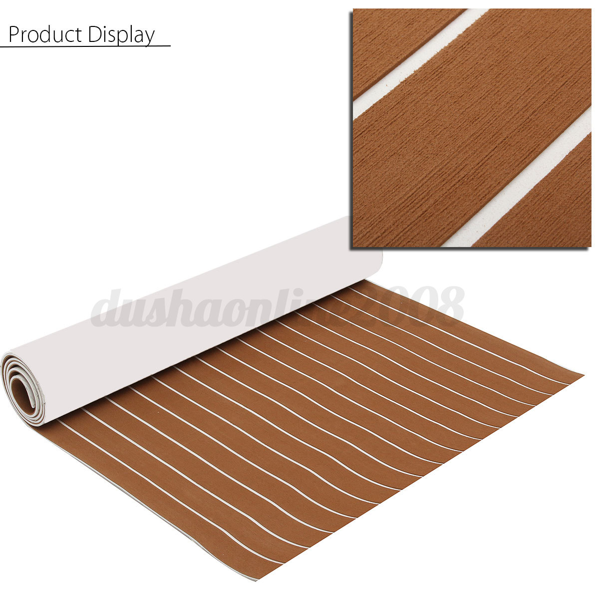 S-tubit Teck Decking Sheet pour Bateau Feuille de Decking de Bateau en Teck synth/étique Preuve de leau de Mousse dEVA Brun//Gris avec Les Lignes Noires Impart