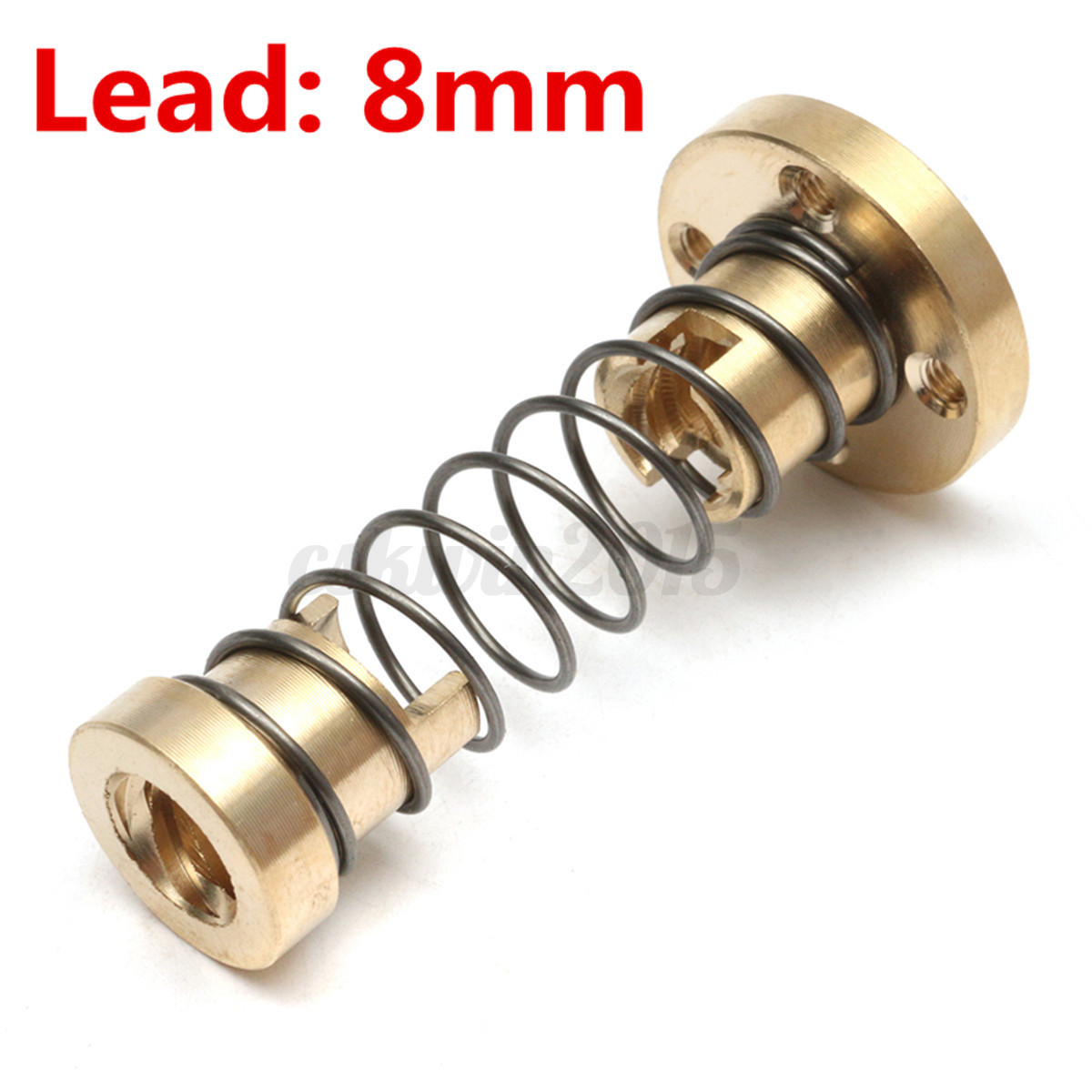 8mm T8 Lead Screw Threaded Rod 200-1000mm CNC Trapezoidal w/ Anti-Backlash Nut - Picture 16 of 16
