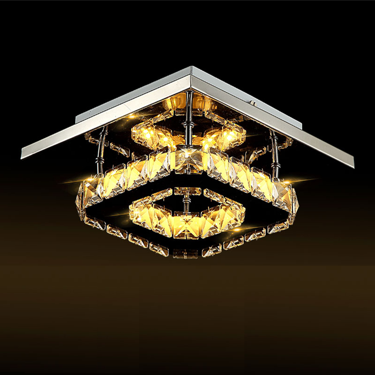 Modern Square 20cm 12w Led Crystal Ceiling Lights Chandeliers Aisle Modern Square 20cm 12w Led Crystal Ceiling Lights