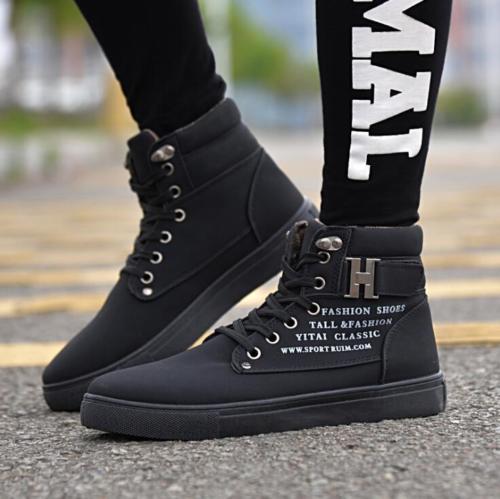 high top canvas boots