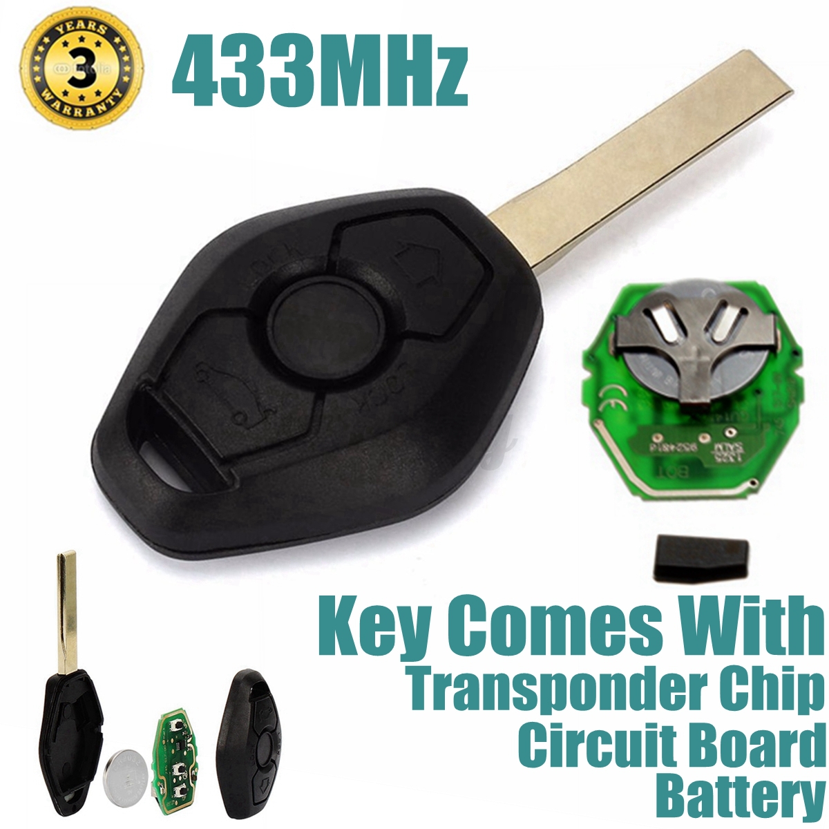 Remote Key Fob Keyless Entry 433mhz Transponder Chip F 252 R