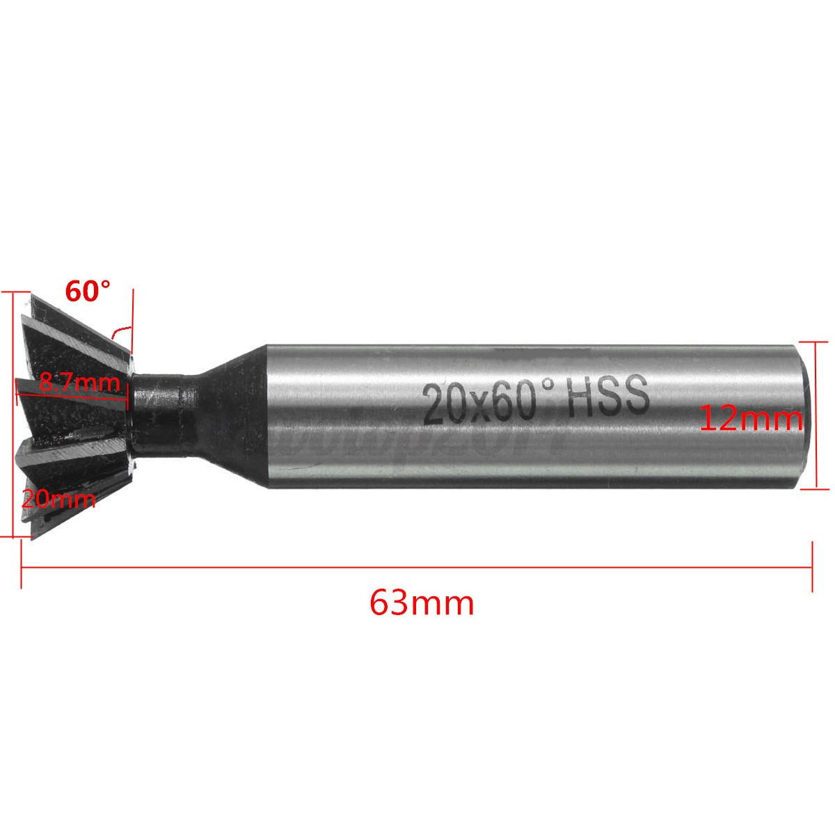 5 Pcs 3//4/" X 45 Degree Premium HSS Dovetail Cutter Set Milling High Speed Steel