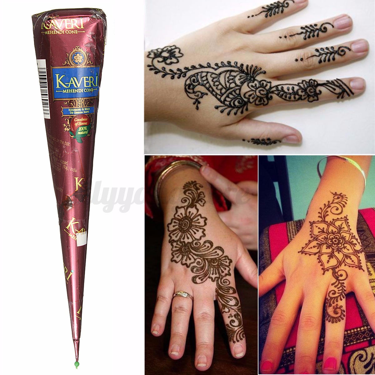 Brown Natural Herbal Henna Cones Temporary Tattoo Body Art 