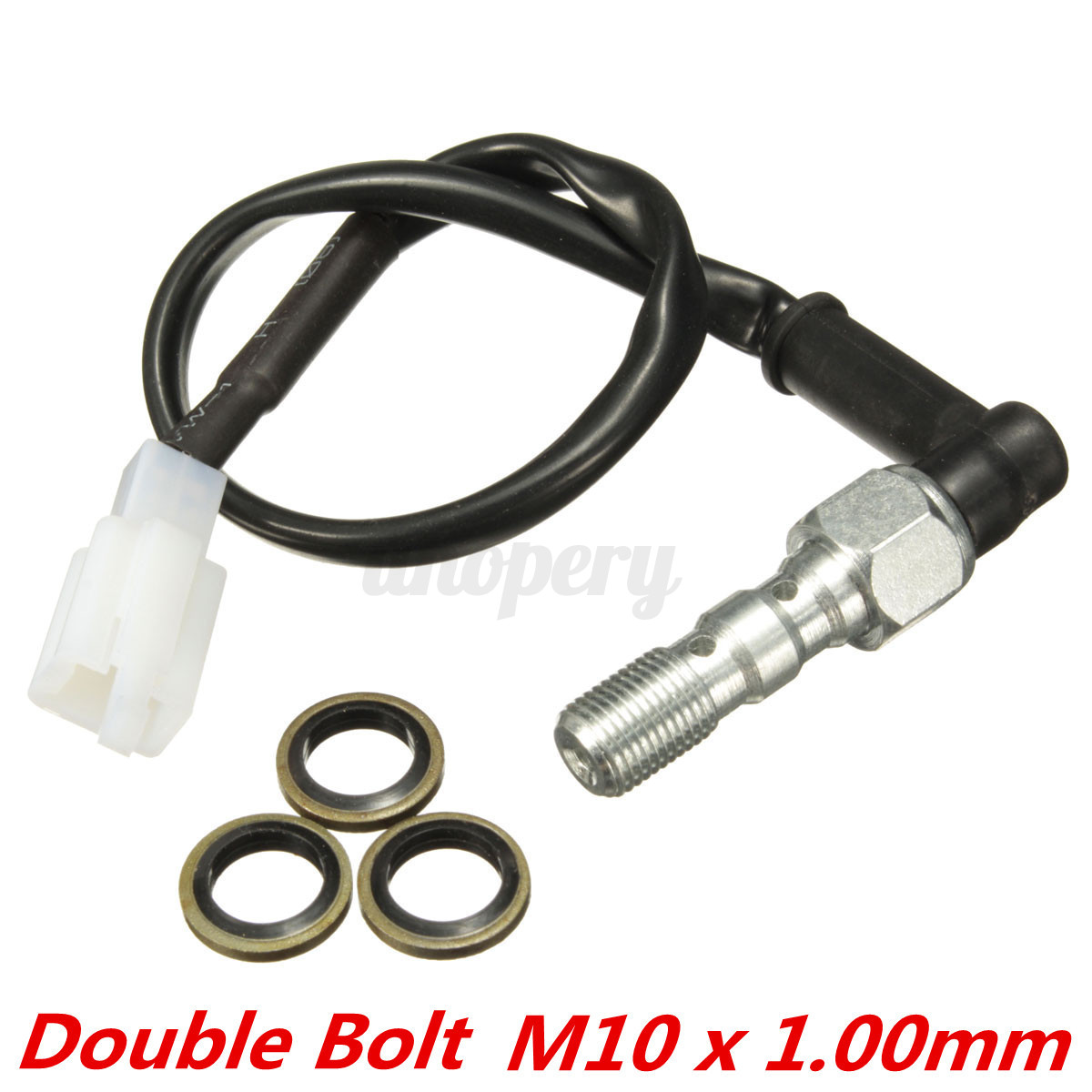 M10 x 1.25mm x 22mm Motorcycle Hydraulic Banjo Bolt Brake Pressure Light Switch
