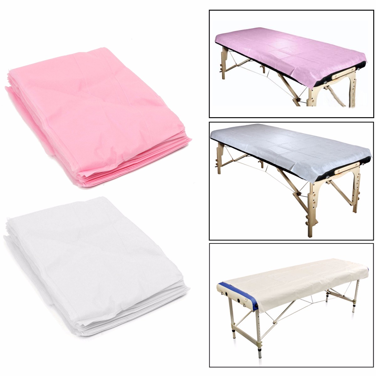 Details About 10x Waterproof Disposable Nonwoven Bed Sheet Couch Cover Massage Table 180 80cm