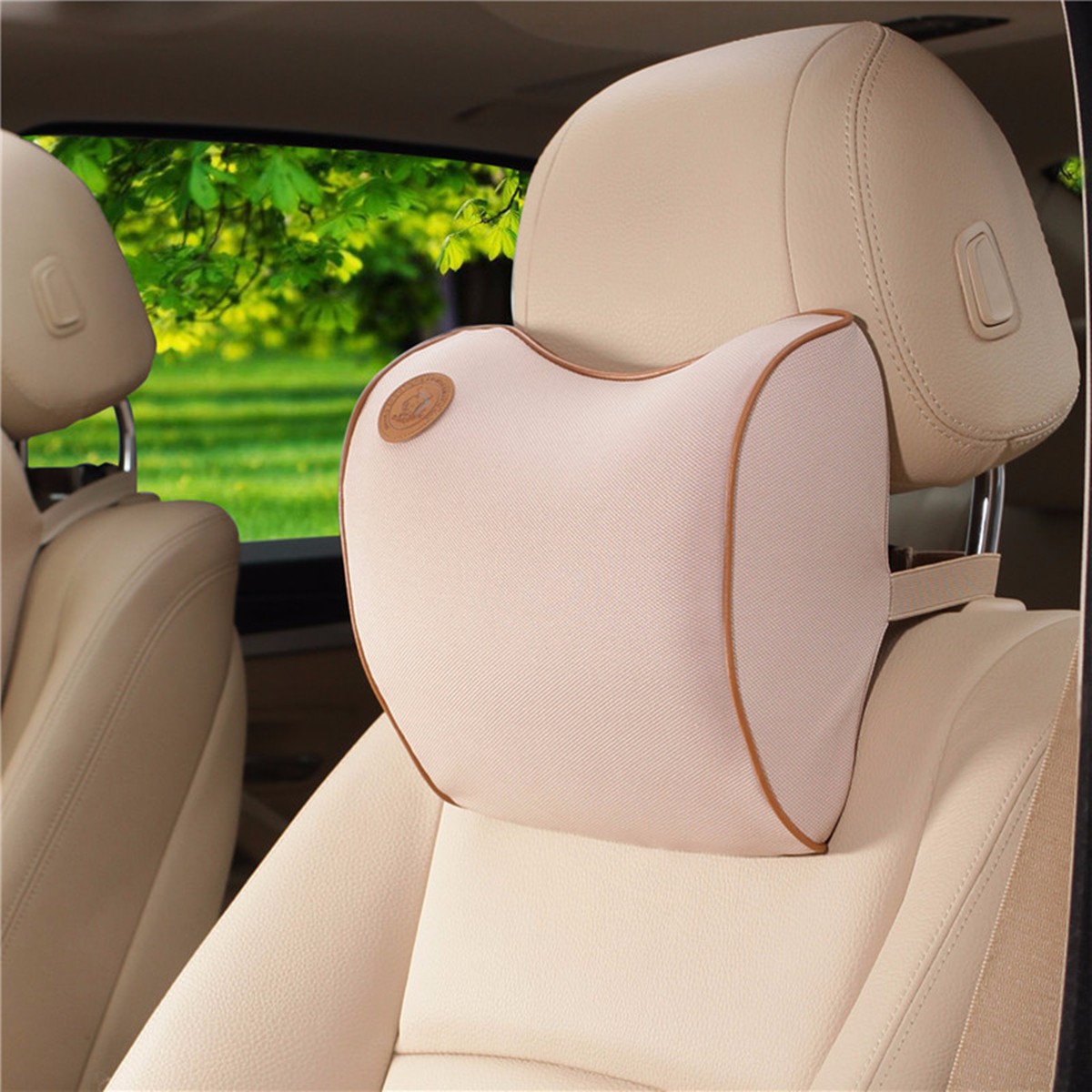 Car-Seat-Headrest-Pad-Memory-Foam-Travel-Pillow-Head-Neck-...