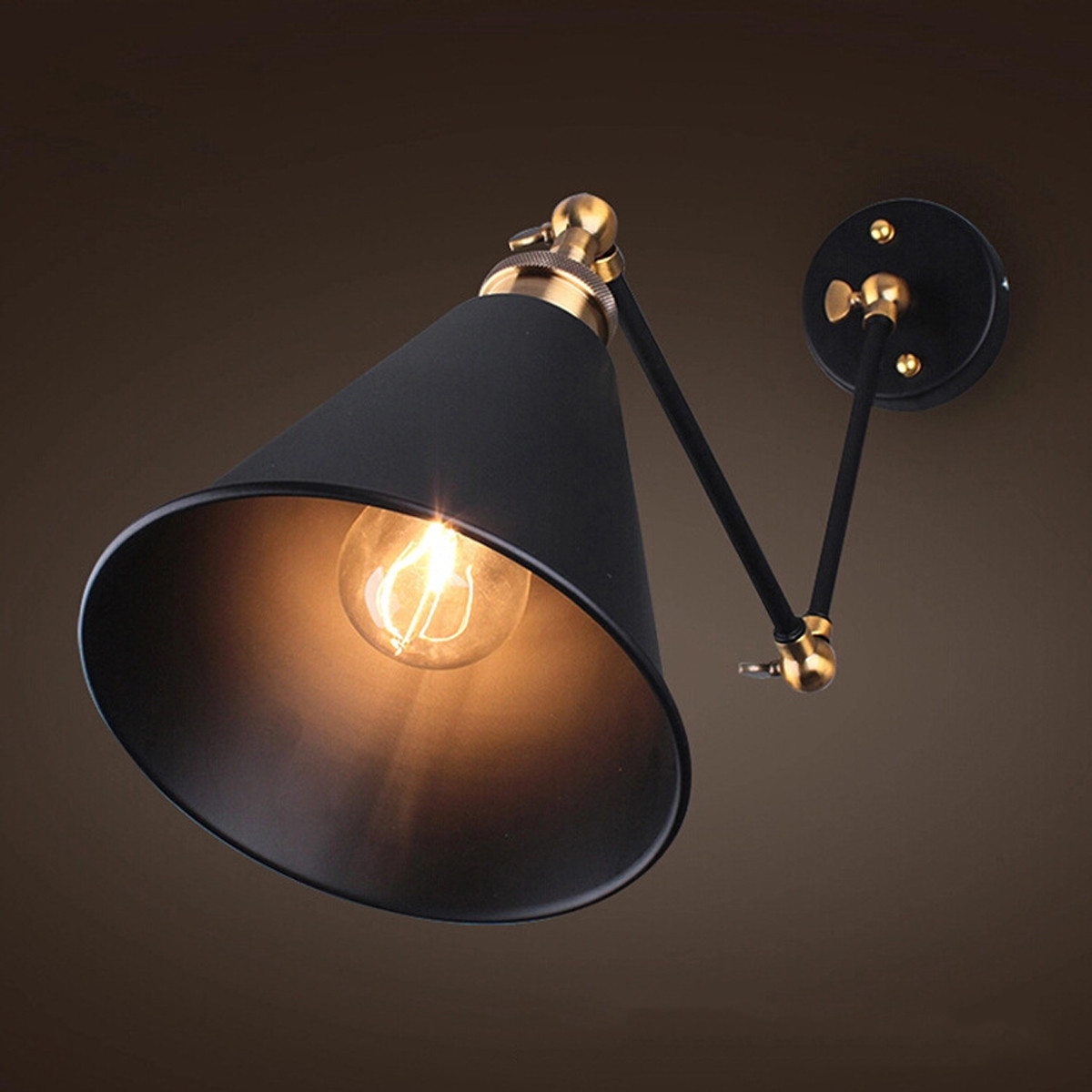 Retro Swing Arm Light Wall Fixture Lamp Loft Detail Image