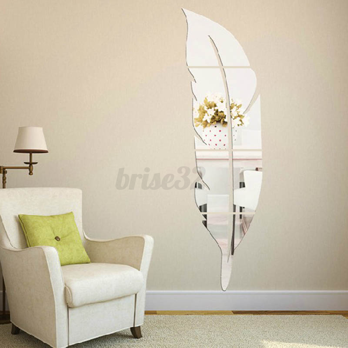 Feather Wall Stickers Removable Feather Mirror Wall Stickers Decal Art Vinyl Feather Wall Stickers Removable Feather Mirror Wall Stickers Decal Art Vinyl