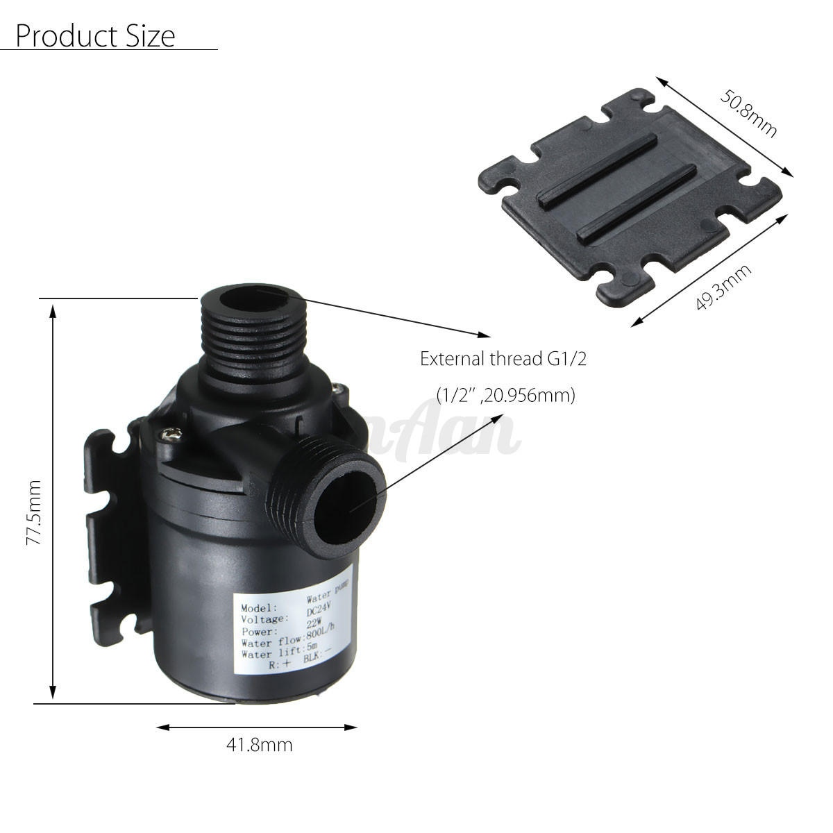 800L//H 5 M Detective Comics solaire 24 V Moteur Sans Circulation d/'eau submersible pompe à eau