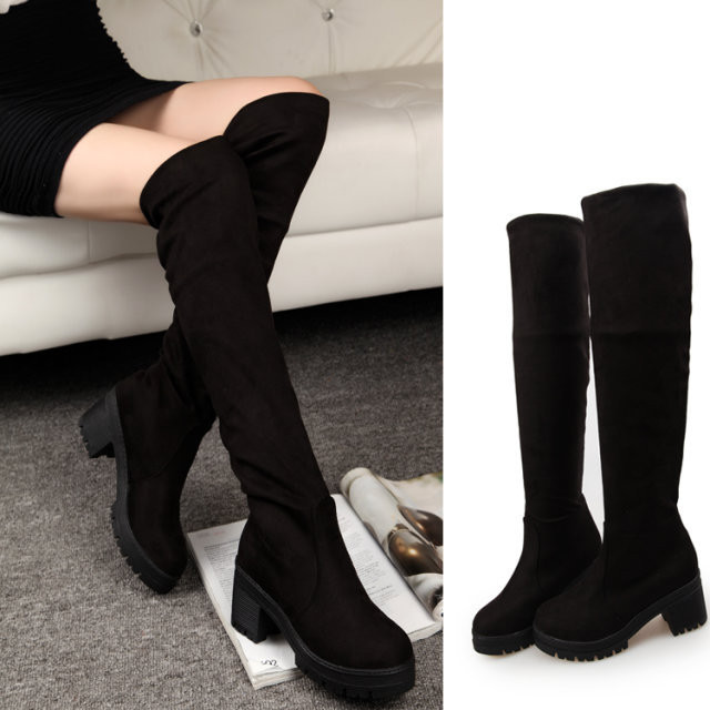 high suede boots womens