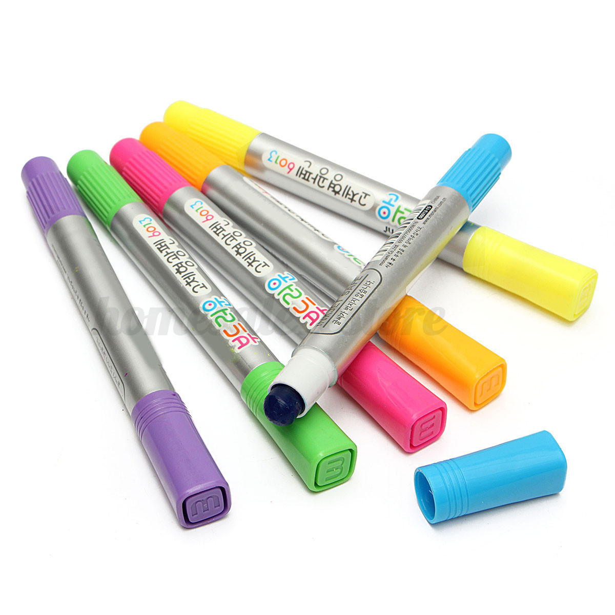 6Pcs//Set 80MM Color Highlighter Fluorescent Gel Solid Paint Pen Drawing Marker