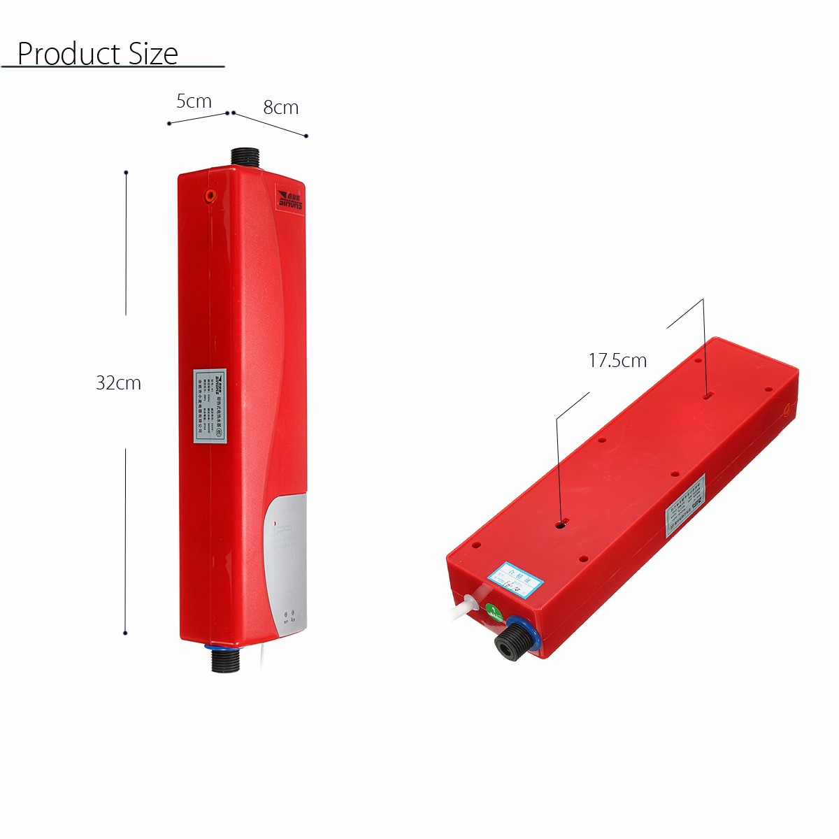 SCALDABAGNO SCALDACQUA ELETTRICO ISTANTANEO RISCALDATORE ACQUA