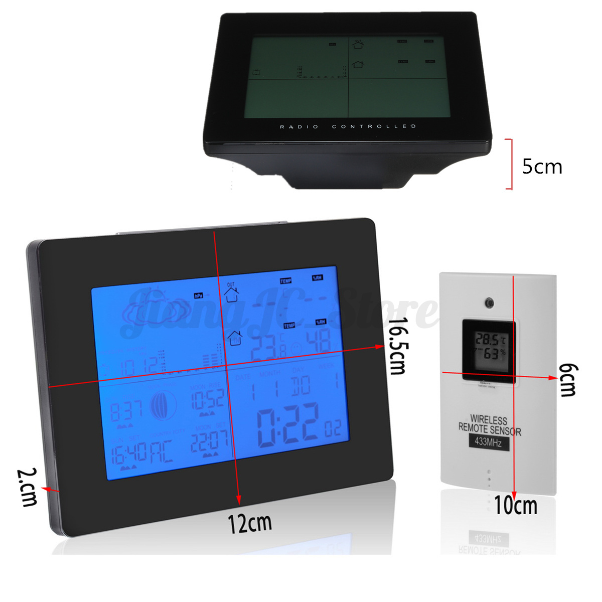 lcd wireless weather station calendar clock thermometer humidity with backlight aud 45 49 lcd wireless weather station calendar clock thermometer humidity with backlight aud 45 49