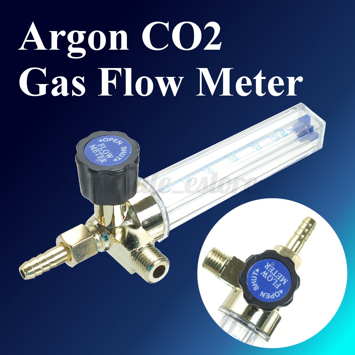 1//4PT 0.15MPA 7mm 1-25 L//M Argon CO2 Gas Barb Flow Meter Welding Regulator Gauge