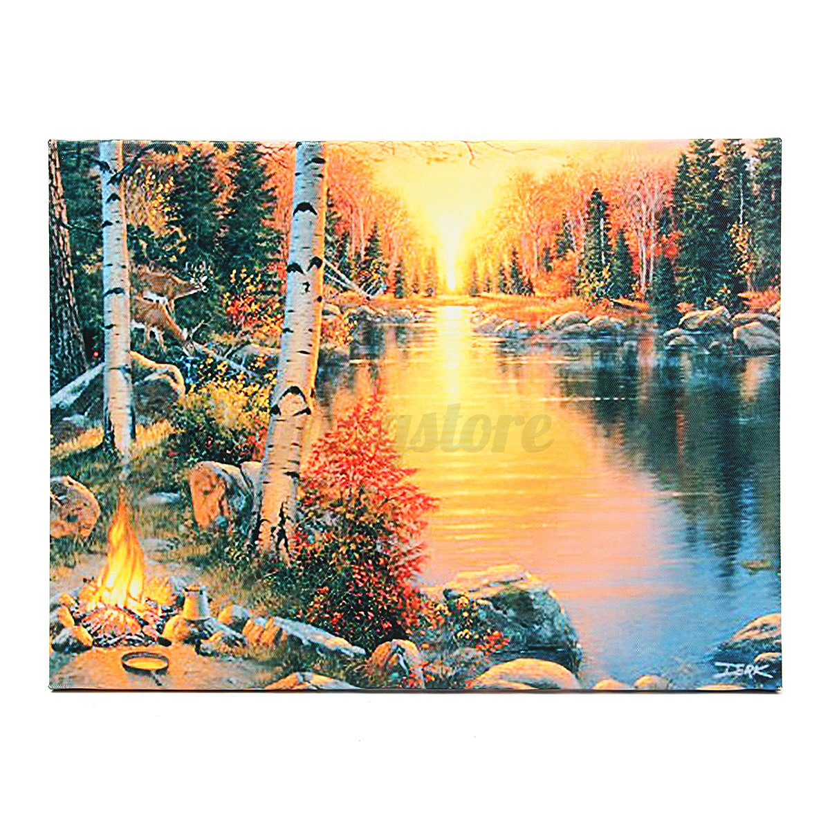 led light up lighted christmas canvas painting river christmas canvas pictures with led lights
