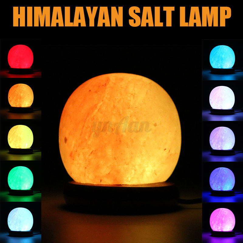 Multicolor USB Himalayan Salt Lamp Rock Ionizing Lamp Light Glowing Attractive eBay