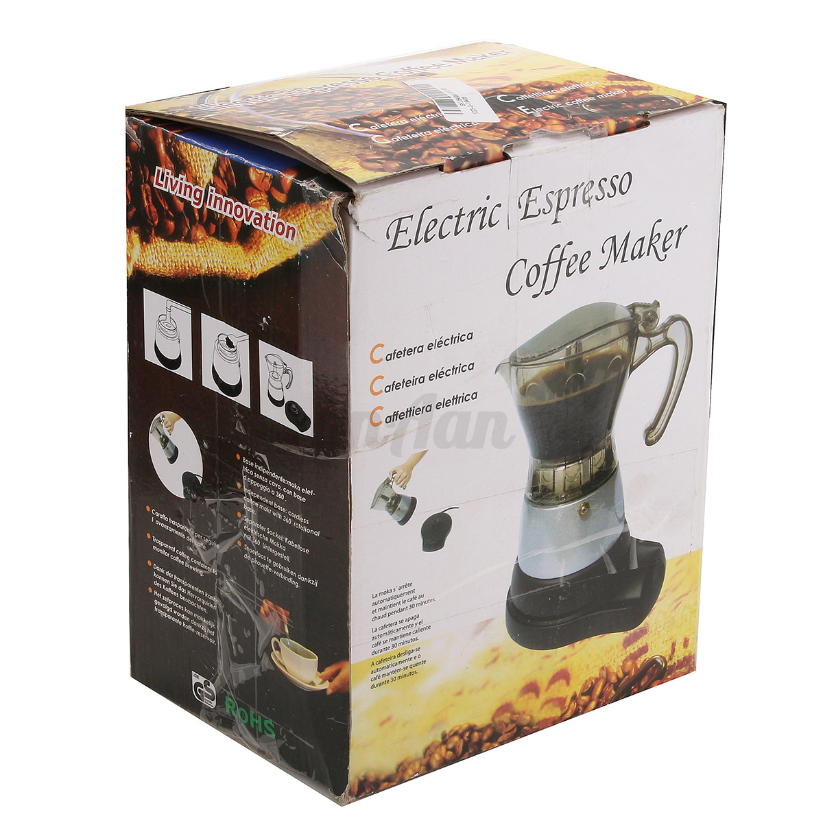 Coffee Maker Home Automatic Handmade Stainless Steel 4-Cup Coffeemaker Machine eBay