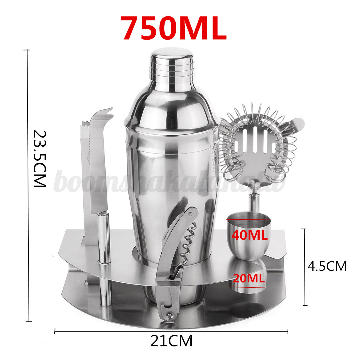 350/550/750ml Cocktail Shakers Set Bar Drink Maker Mixer Jigger