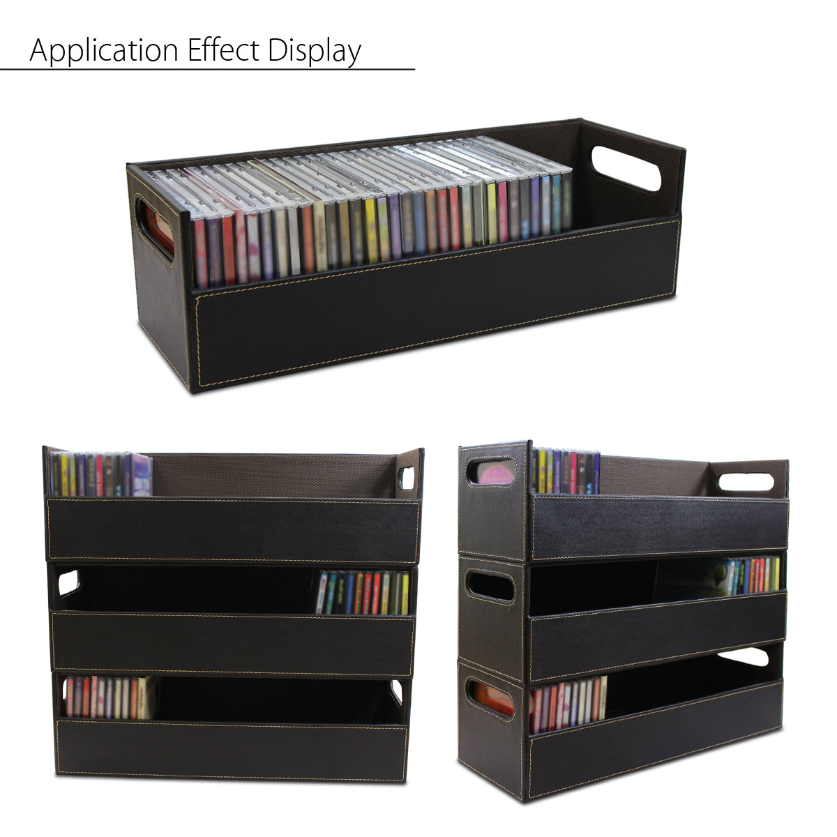 CD DVD 40 Disk Aufbewahrung Box Schachtel Rack Halter Stappel Ablage