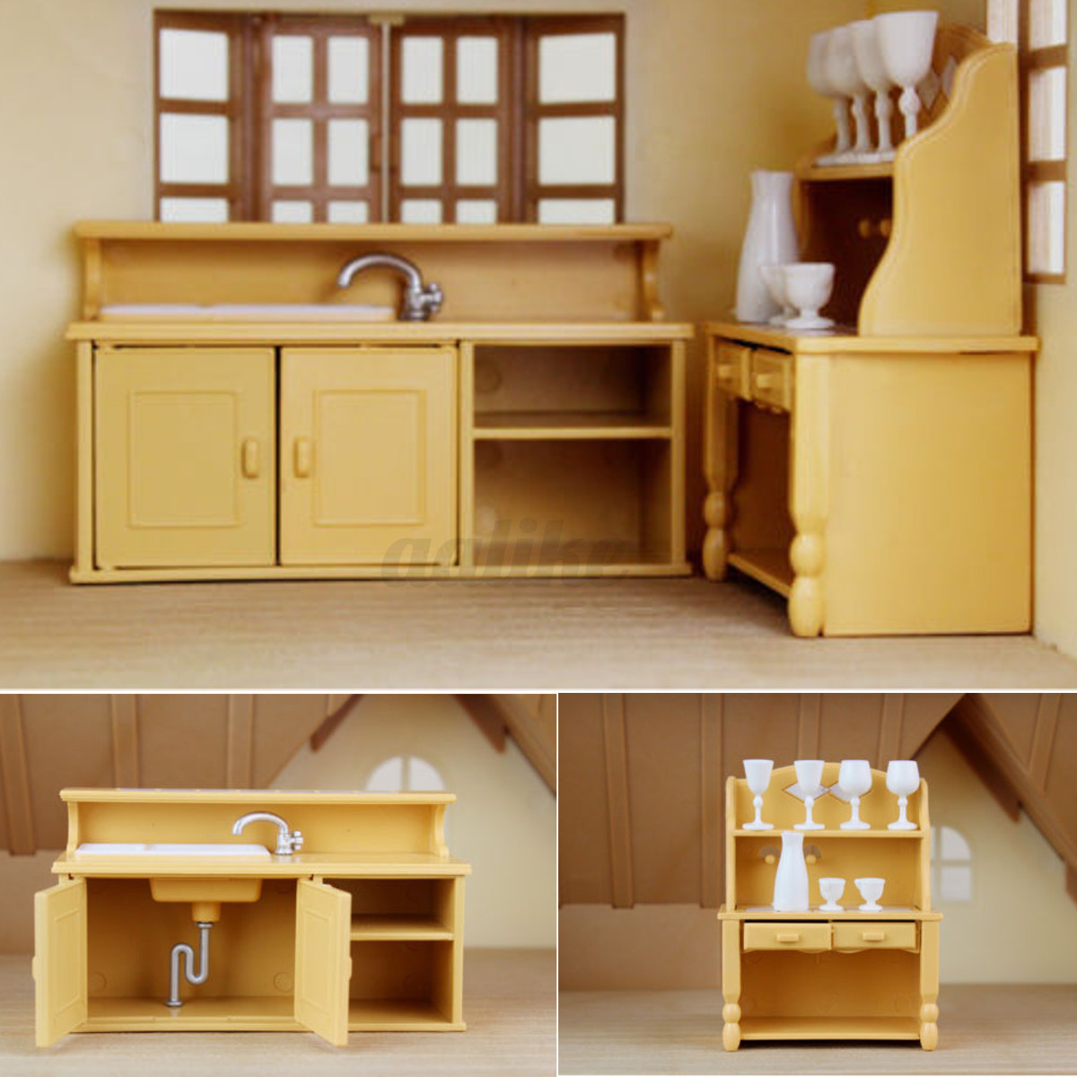 Dolls House Kitchen Living Room Bedroom Miniature Sofa 
