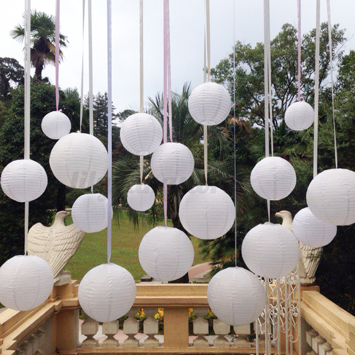 10pcs 4 8 12 16 Lot White Color Paper Lanterns Wedding Party