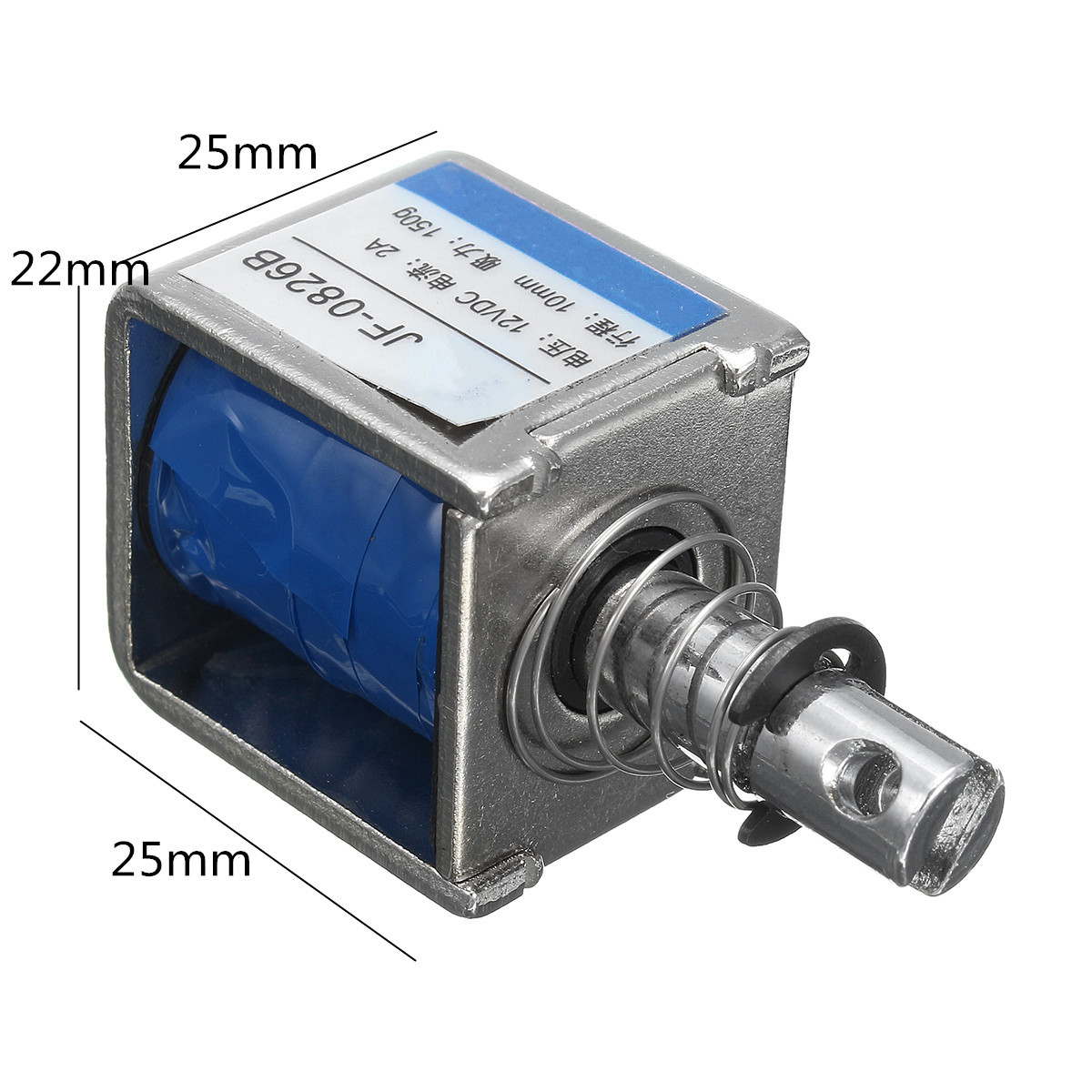 JF-0826B DC12V 20N//10mm Hard Magnetic Pull-Push-Type DC Solenoid Electromagnet