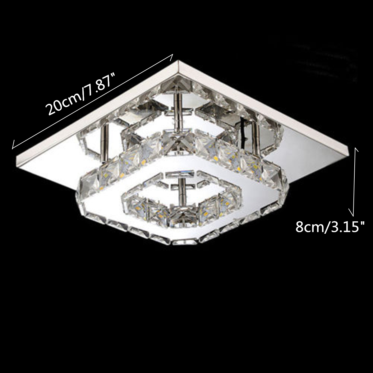 Modern Square 20cm 12w Led Crystal Ceiling Lights Chandeliers Aisle Modern Square 20cm 12w Led Crystal Ceiling Lights