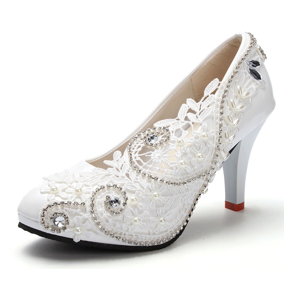 Glitter Gorgeous Wedding Bridal Evening Party Crystal High Heels Glitter Gorgeous Wedding Bridal Evening Party Crystal High