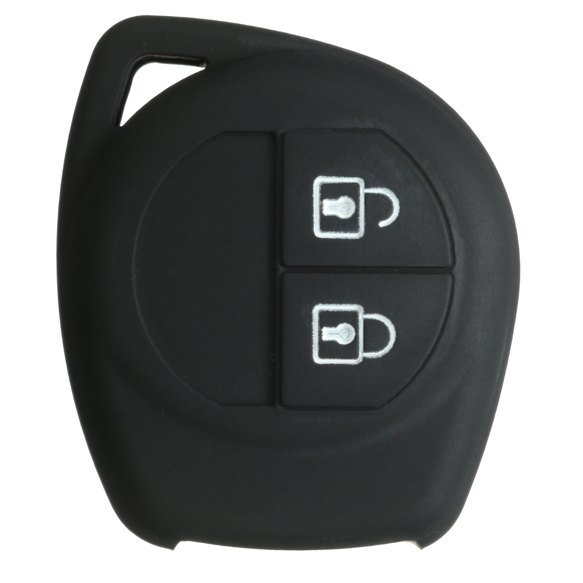 2 Button Car Remote Key Fob Cover Case Shell Black Silicone