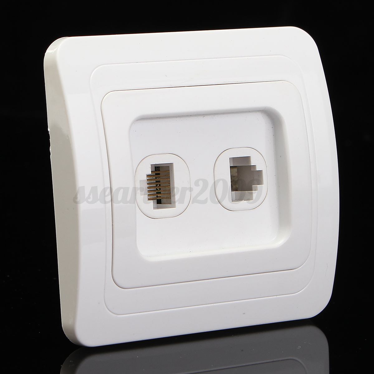 connect socket to ethernet wall cable 6 port Network Ethernet Cat5 LAN Telephone RJ45 2 Line