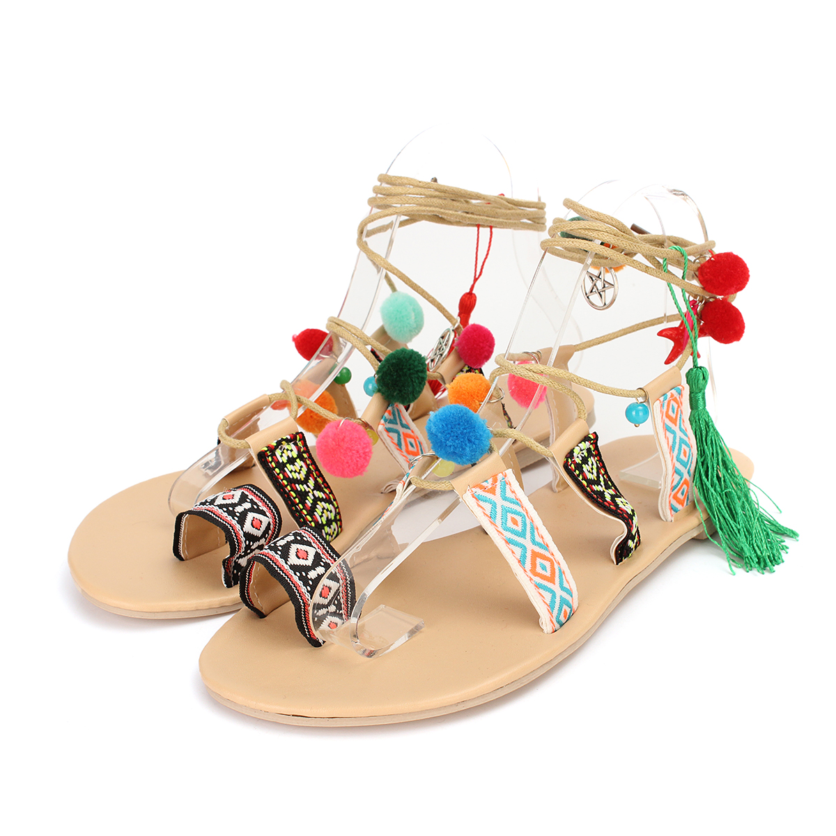 bohemian sandals flat