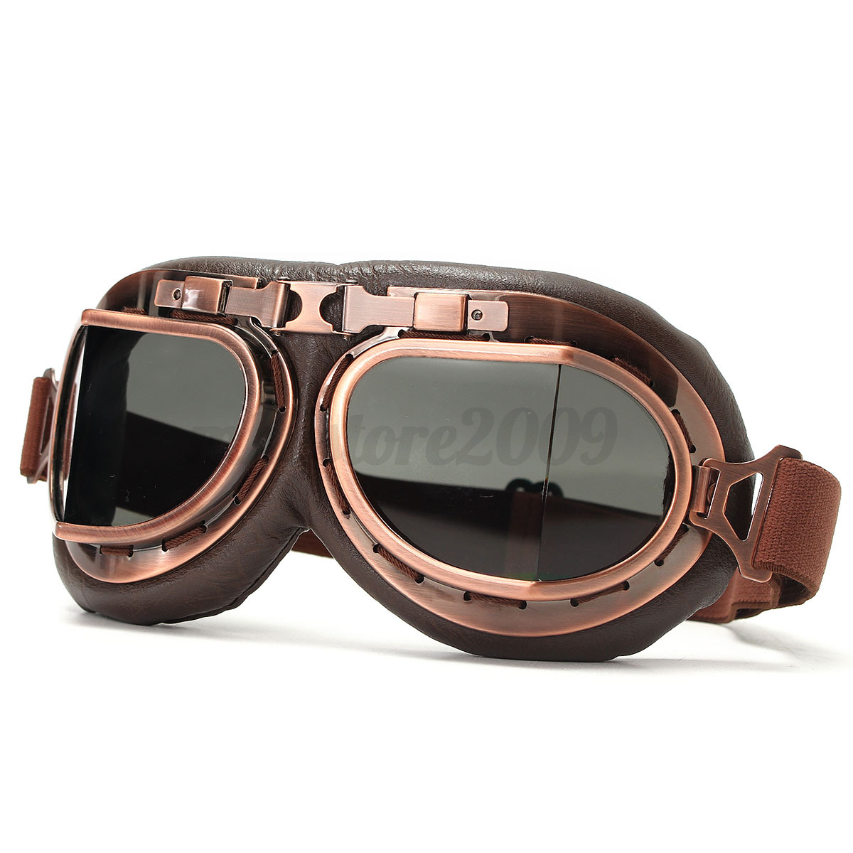 Retro Vintage Aviator Pilot Goggles For Motorcycle Cruiser Scooter